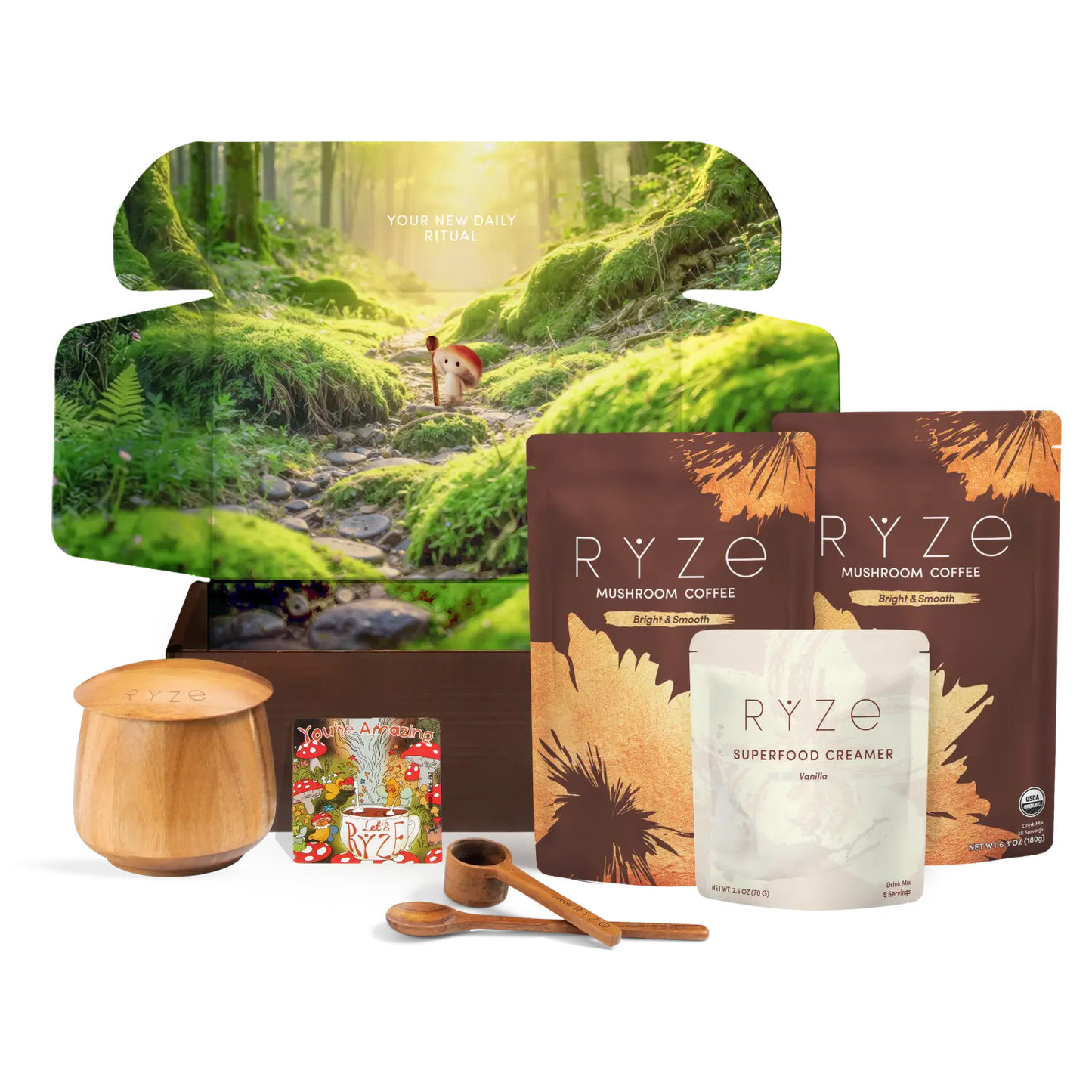 Mushroom Coffee Ritual Set (6 Month Plan) - 5M0J