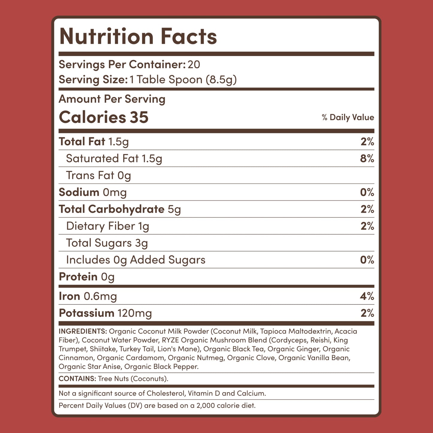 Mushroom Chai (1 Pack - 20 Servings) - 6Z7O