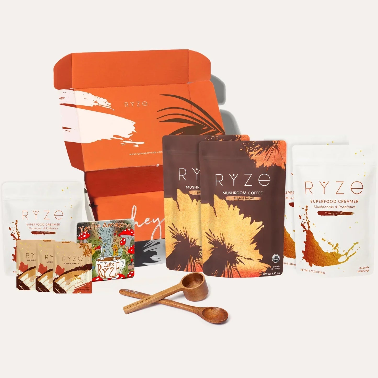 RYZE Lovers Gift Set: 2 Coffees + 2 Creamers - ICQZ