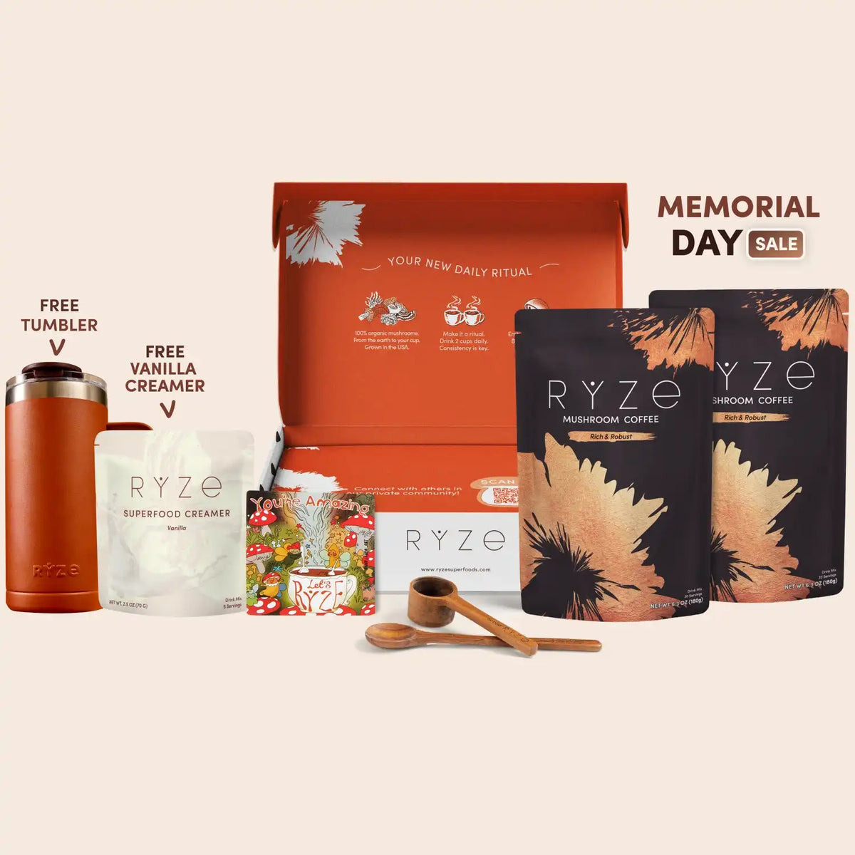 Mushroom Coffee Dark Roast Starter Kit (60 servings) - YGID