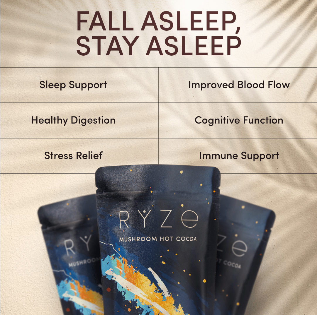 RYZE Hot Cocoa - with 6 Sleep Superfoods to Help Fall Asleep and Stay Asleep - A6UN