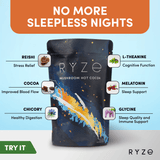 RYZE Hot Cocoa - with 6 Sleep Superfoods to Help Fall Asleep and Stay Asleep - A6UN