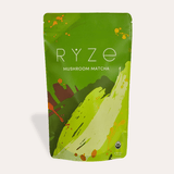 RYZE Mushroom Matcha - with 6 Organic Adaptogenic Mushrooms Grown In USA and Ceremonial-Grade Japanese Matcha - 8G5W